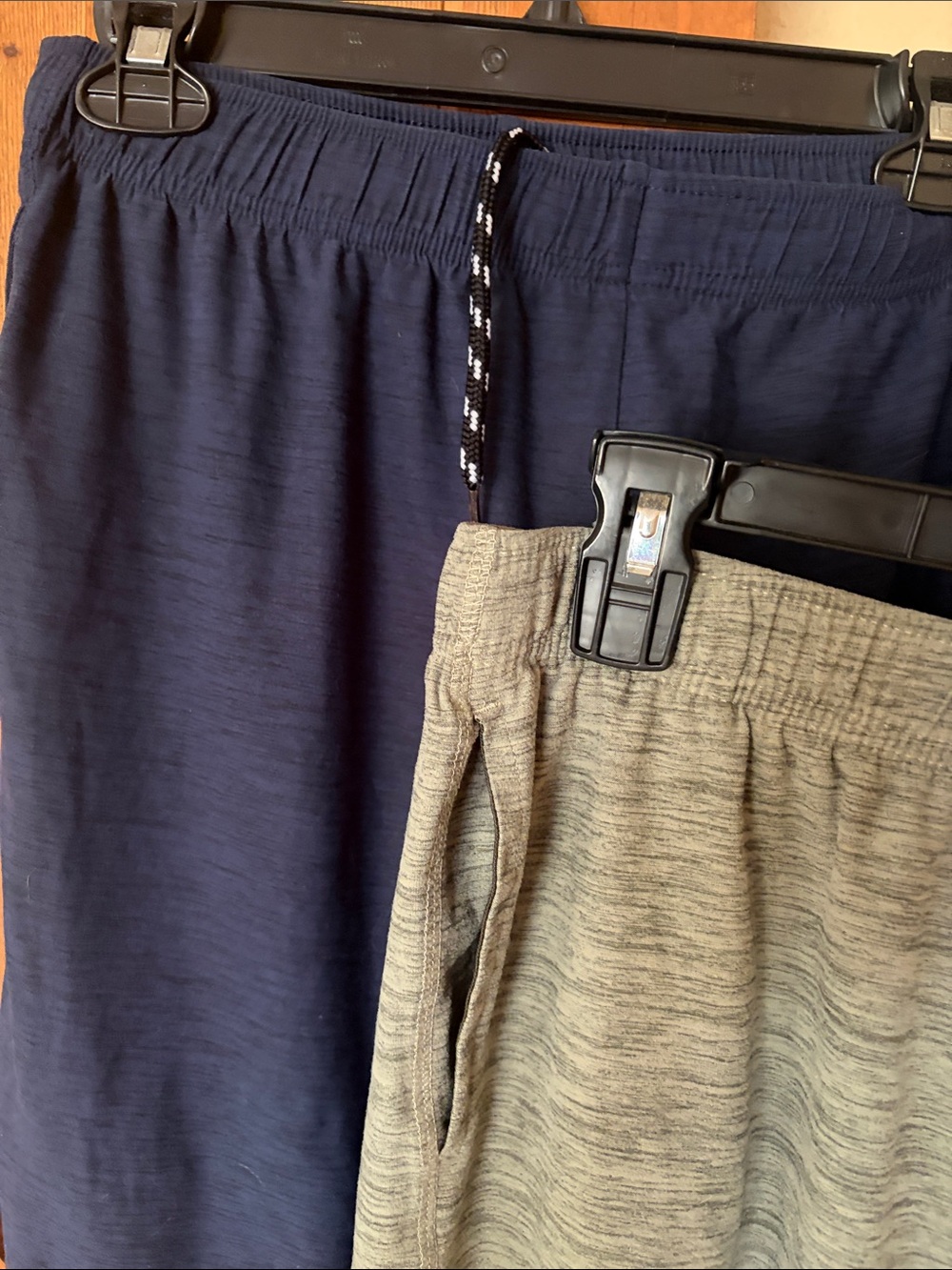 Everyday Drawstring Lounge Shorts in Navy and Heathered light green